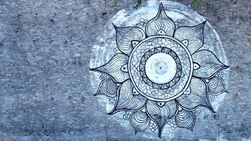 WALLARENA FOTOTAPETA MANDALA BIAŁA ORNAMENT SALON 416X254