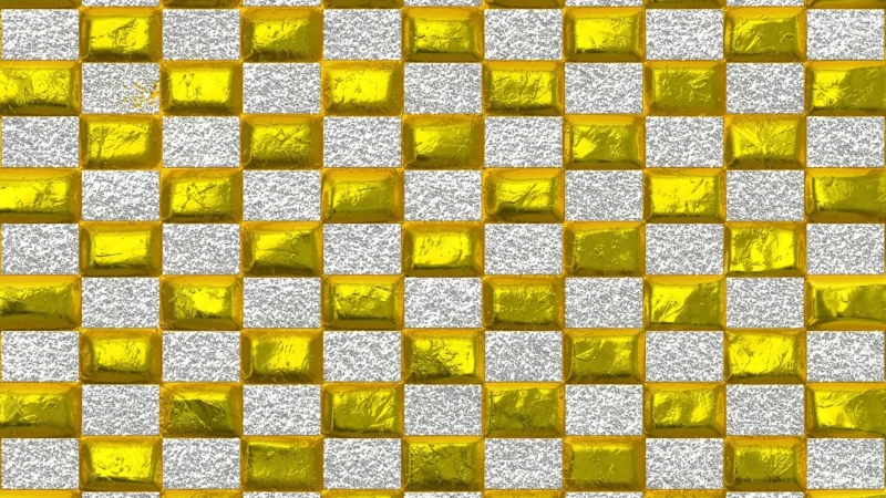 Wallswork Tapeta Geometryczna Artdeco Złote Romby 3D 4137Al